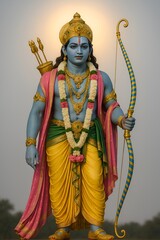 Fototapeta premium Hindu god rama statue.
