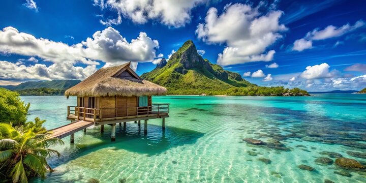 Bora Bora Lagoon: Overwater Bungalow & Turquoise Waters - Stunning South Pacific Island Paradise