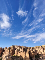 beautiful mountain scenery in the city Cappadocia in Turkey