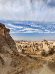 beautiful mountain scenery in the city Cappadocia in Turkey