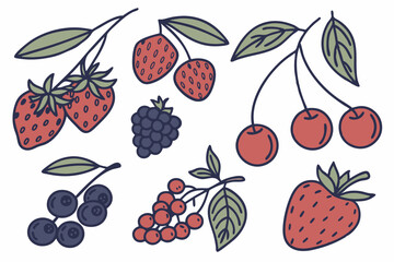 seamless pattern with berries