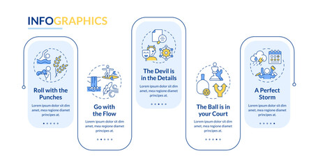 Life lesson challenges rectangle infographic vector. Task management, personal efficiency. Data visualization with 5 steps. Editable rectangular options chart. Lato-Bold, Regular fonts used