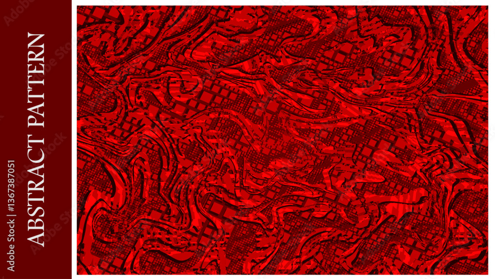 Poster background, abstract pattern with curves and sharp