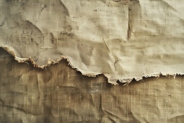 Pixel Perfect Picture of Grunge Torn Paper on a Linen Texture