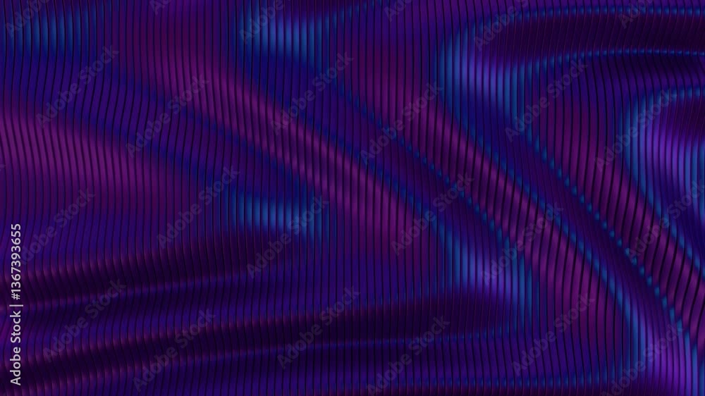 Poster Vibrant purple wave pattern with fluid lines creates illusions of motion and a futuristic aesthetic, merging technology and design in a mesmerizing display.