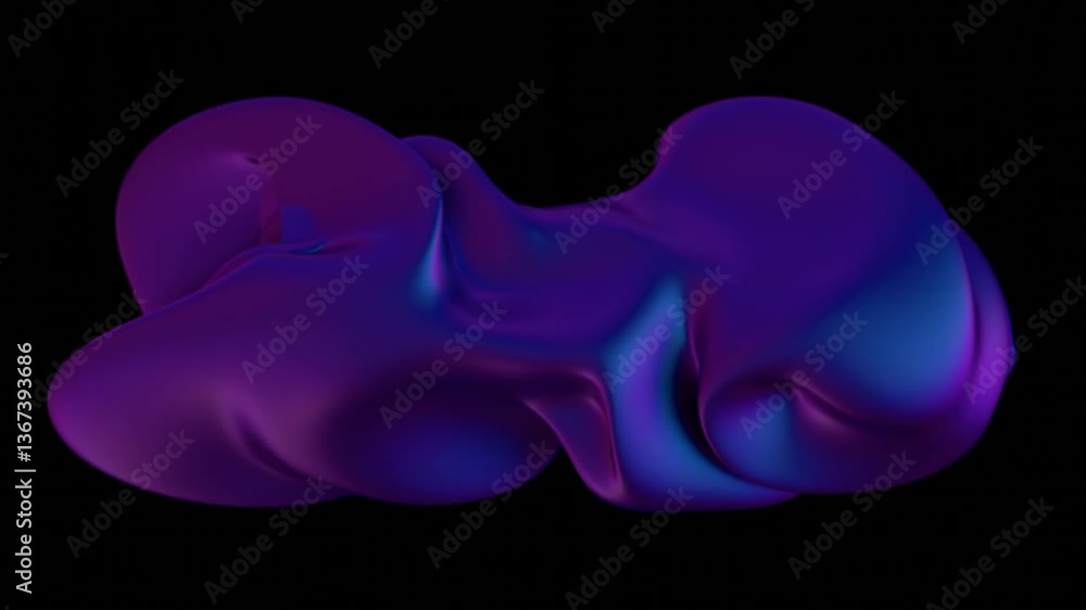 Poster A swirling wave pattern in purple and blue hues, merging illusions and technology into a fluid, abstract form for a futuristic and dynamic visual design.
