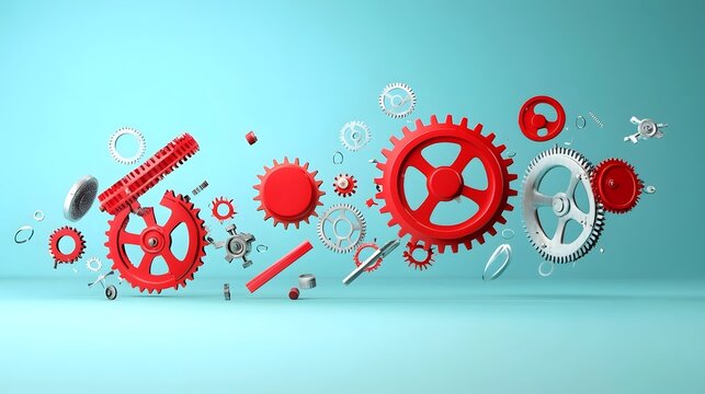 A conceptual depicting the clash between futuristic digital technology and traditional mechanical gears   a visual representation of the tension and transformation between innovation and tradition