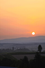 Serene Sunset Over Rolling Hills, Biei, Hokkaido, Japan