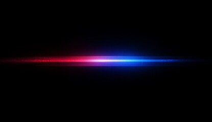Horizontal vibrant light streaks on black background