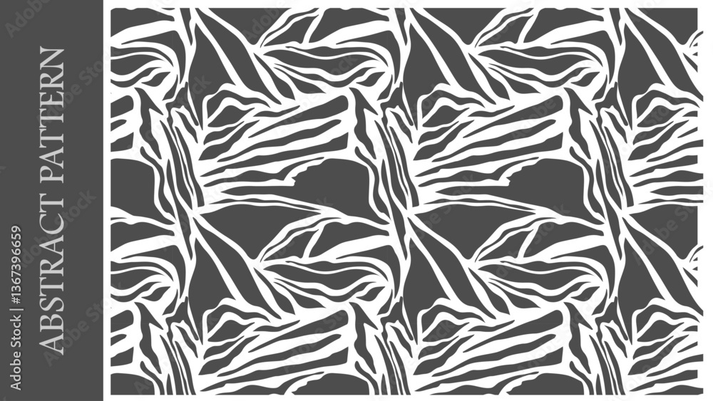 Poster background, abstract pattern with curves and sharp