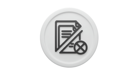 Isolated Denied Document File Icon