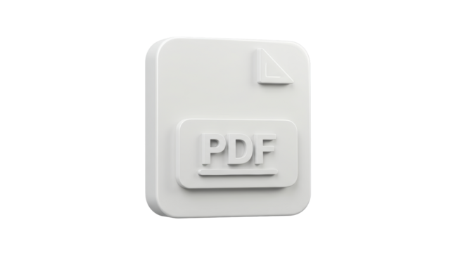 Isolated PDF Document Symbol