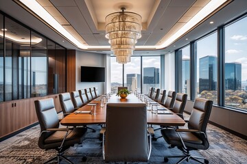 Stylish Conference Room Design in a Professional Office Setting