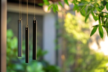 Elegant Black Wind Chimes for a Tranquil Garden