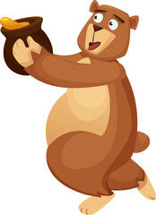 Bear Holding Honey Pot