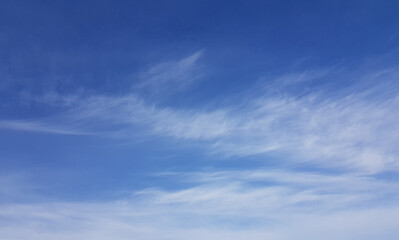 Soft blue colors sky with white clouds, nature background