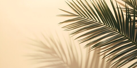 Fototapeta premium a shadow of a palm tre