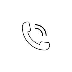 Obraz premium Premium phone icon or logo in line style. High quality sign and symbol on a white background. Vector outline pictogram for infographic, web design and app development.