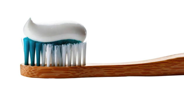 Toothbrush with toothpaste isolated on Transparent Background PNG