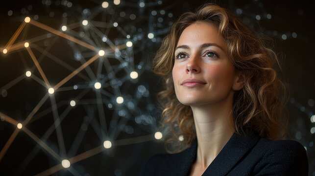 A scatter chart displayed as stars connected by glowing constellations