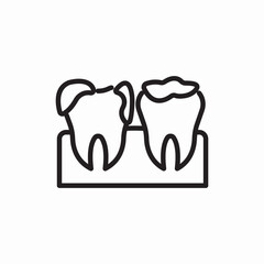 Dental implant medical procedure icon vector sign