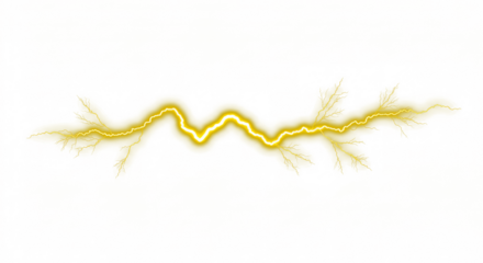Yellow lightning bolt, Lightning, electric lightning bolt strike, lightning bolt strike set. Thunderstorm or light effect on PNG and White Background