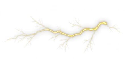 Yellow lightning bolt, Lightning, electric lightning bolt strike, lightning bolt strike set. Thunderstorm or light effect on PNG and White Background
