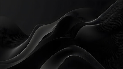 Obraz premium Black background with abstract wave lines