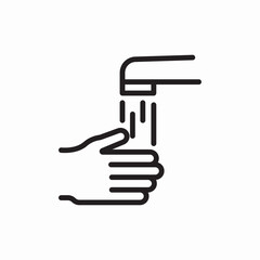 wash hands icon vector sign