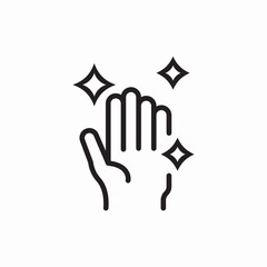 clean hands icon vector sign