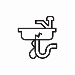 sink icon vector sign