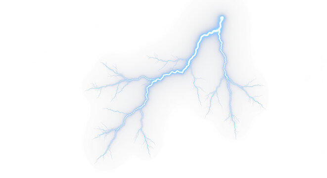 Blue lightning bolt, Lightning, electric lightning bolt strike, lightning bolt strike set. Thunderstorm or light effect on PNG and White Background