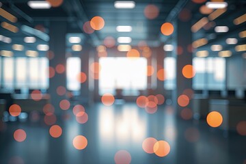 Surreal Bokeh Flair in an Unoccupied Indoor Business Environment