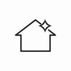home cleaning icon vector sign