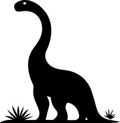 cute dino black logo vector
