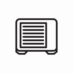 Home ventilation system unit icon vector sign