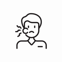 person toothache icon vector sign