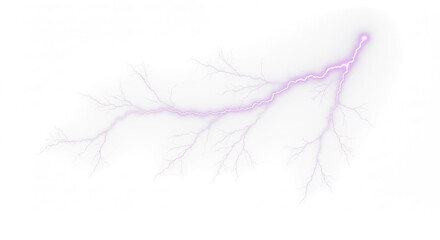 Purple and Pink lightning bolt, Lightning, electric lightning bolt strike, lightning bolt strike set. Thunderstorm or light effect on PNG and White Background
