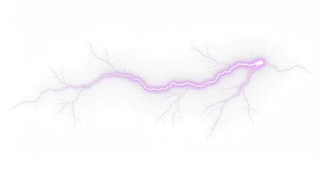 Purple and Pink lightning bolt, Lightning, electric lightning bolt strike, lightning bolt strike set. Thunderstorm or light effect on PNG and White Background