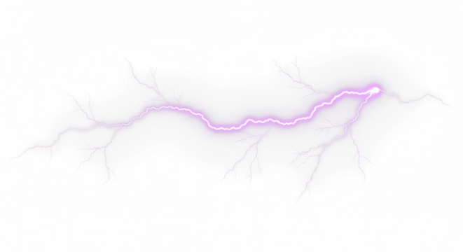 Purple and Pink lightning bolt, Lightning, electric lightning bolt strike, lightning bolt strike set. Thunderstorm or light effect on PNG and White Background - Powered by Adobe