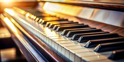 Close-up Candid Shot: Piano Keys, Musical Instrument, Keyboard, Notes, Music