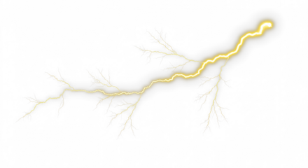 Yellow lightning bolt, Lightning, electric lightning bolt strike, lightning bolt strike set. Thunderstorm or light effect on PNG and White Background