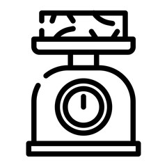weigh the meat cut line icon