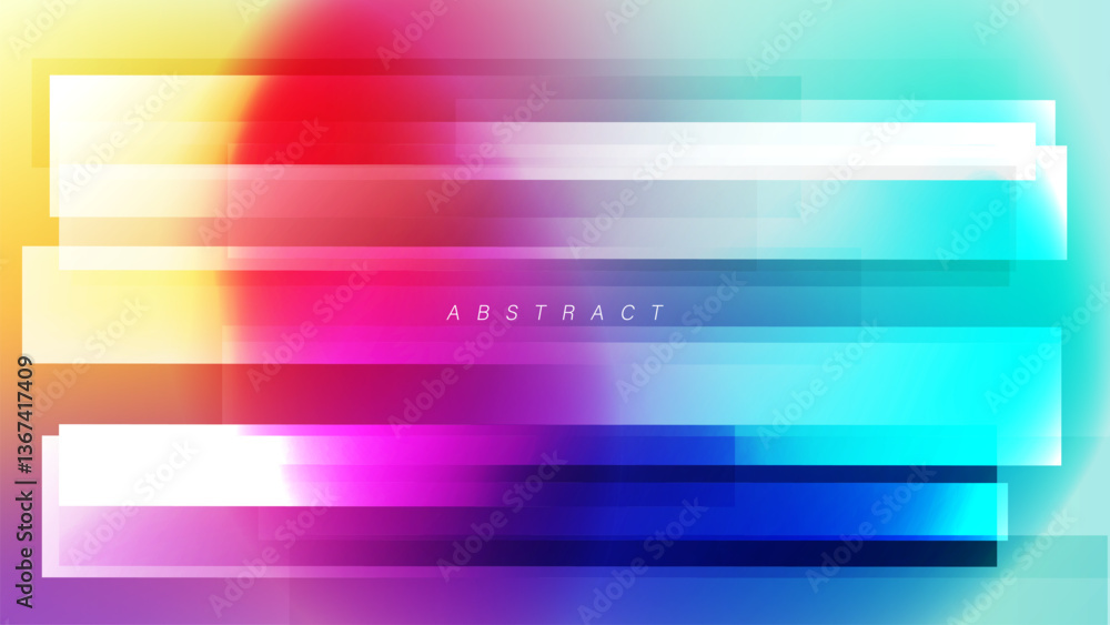 Aufkleber abstract background. defocused bright colors and horizontal lines. futuristic blurred vibrant color 