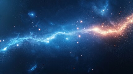 Obraz premium Cosmic filaments stretch across a starry expanse, embodying the vast scale of the universe.