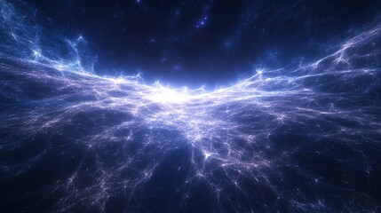 Obraz premium Cosmic filaments stretch across a starry expanse, embodying the vast scale of the universe.