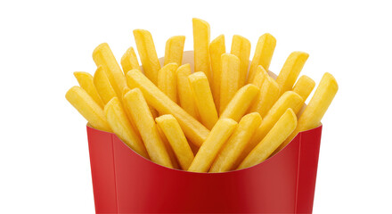 Isolated White Gift Box with Red Ribbon