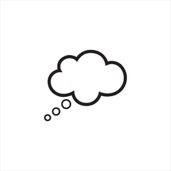 Cloud computing speech bubble icon illustration. cloud icon. cloud silhouette vector illustration. cloud logo.