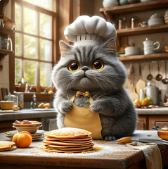 the cook in the kitchen