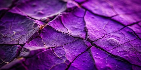 Fototapeta premium Close-Up Purple Stone Texture: Cracked Rock Surface Detail Stock Photo